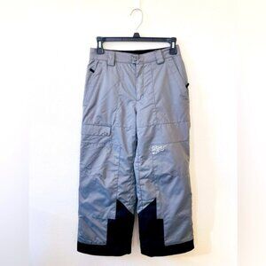 Obermeyer Prophet Kids Snow Pants Gray Adjustable Ski Snowboard Insulated SZ 10